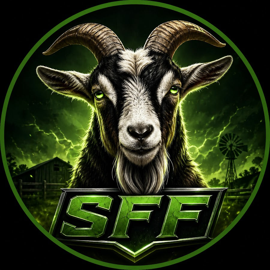 Official SFF YouTube channel logo with a green-and-black goat and SFF badge