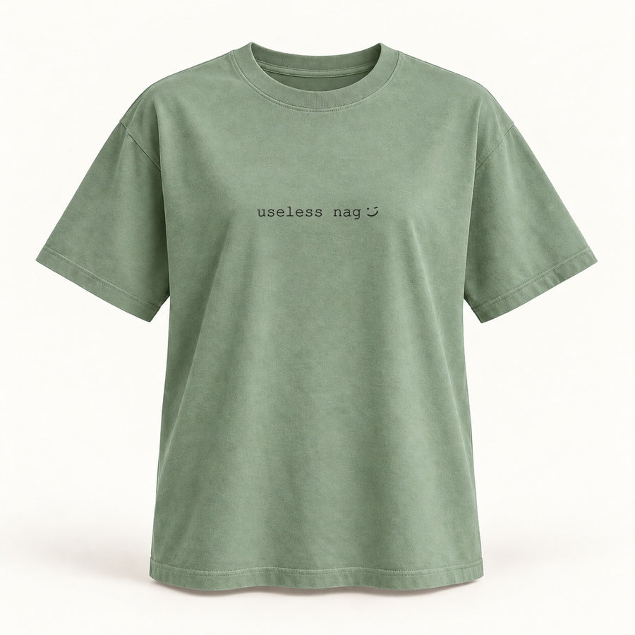 useless nag T-shirt in sage